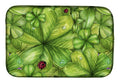 Shamrocks and Lady bugs Dish Drying Mat Absorbent Dish Drying Mat Pad for Kitchen Counter Dish Drainer Mat for Countertop, 14 x 21", Multicolor