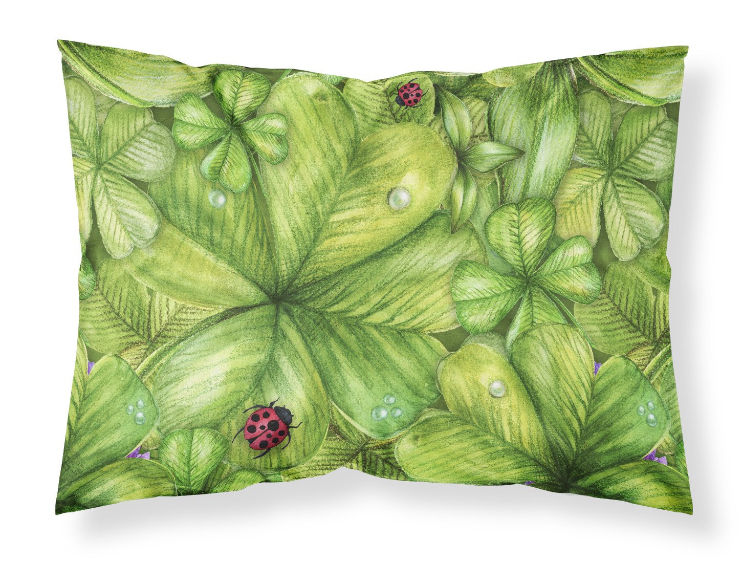 Shamrocks and Lady bugs Standard Pillowcase Lightweight Super Soft Easy Care Decorative Artwork Pillowcase, Standard