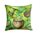 Luck of the Irish Decorative Throw Pillow 14x14 Indoor Outdoor Accent Cushion, Fabric Cover with Insert for Sofa, Bed, Porch & Living Room