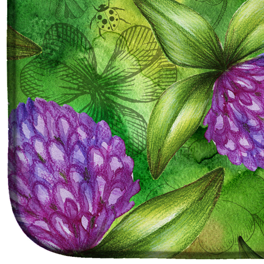 Shamrocks in Bloom Dish Drying Mat Absorbent Dish Drying Mat Pad for Kitchen Counter Dish Drainer Mat for Countertop, 14 x 21", Multicolor