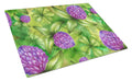 Shamrocks in Bloom Cutting Board Tempered Glass Kitchen Cutting Surface, Heat Resistant Chopping, Non-Slip Feet, Food Prep & Serving