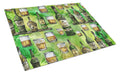 Irish Whiskey Cutting Board Tempered Glass Kitchen Cutting Surface, Heat Resistant Chopping, Non-Slip Feet, Food Prep & Serving