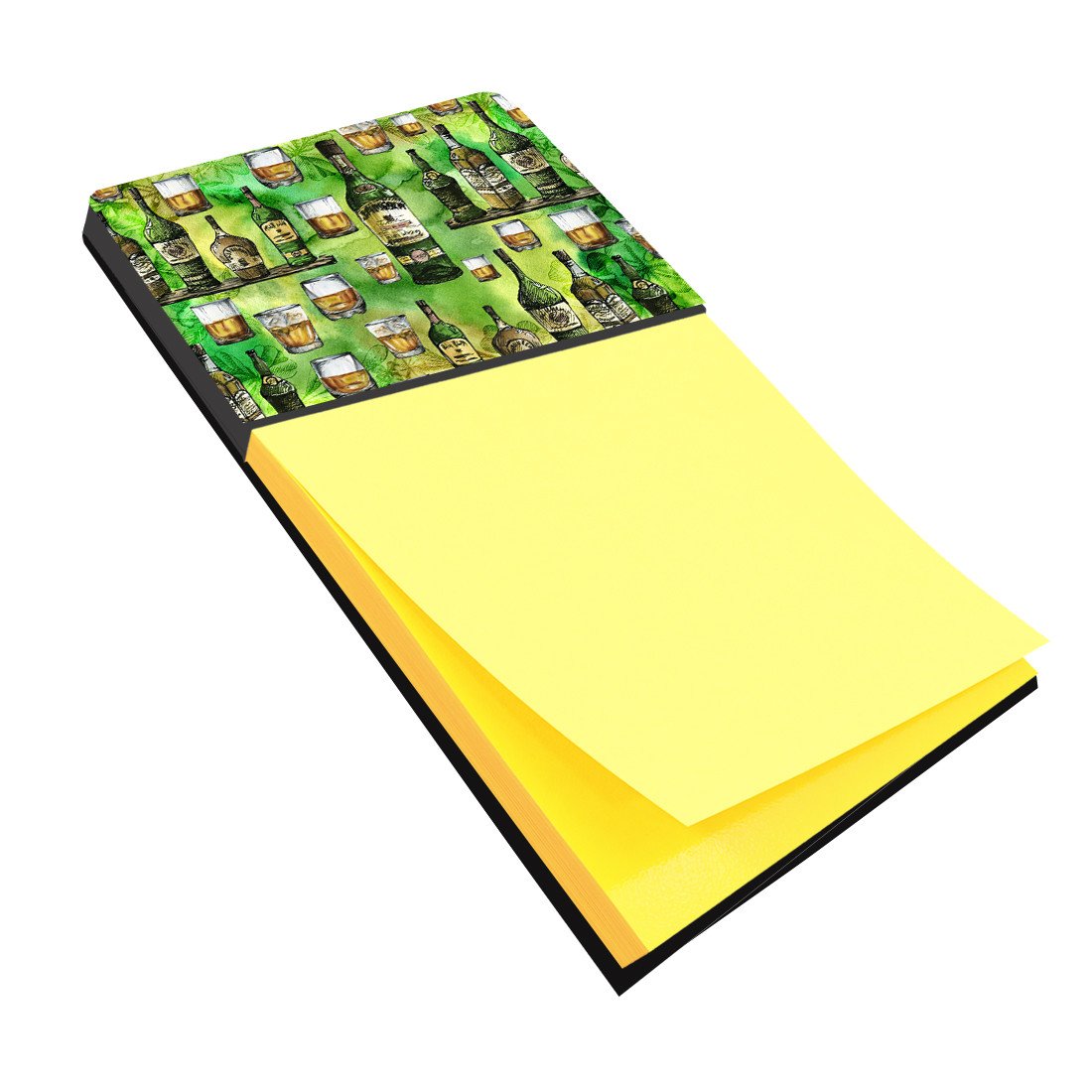 Irish Whiskey Watercolor Sticky Note Holder Refillable Dispenser Desk Accessory 3x3 Pad Gift