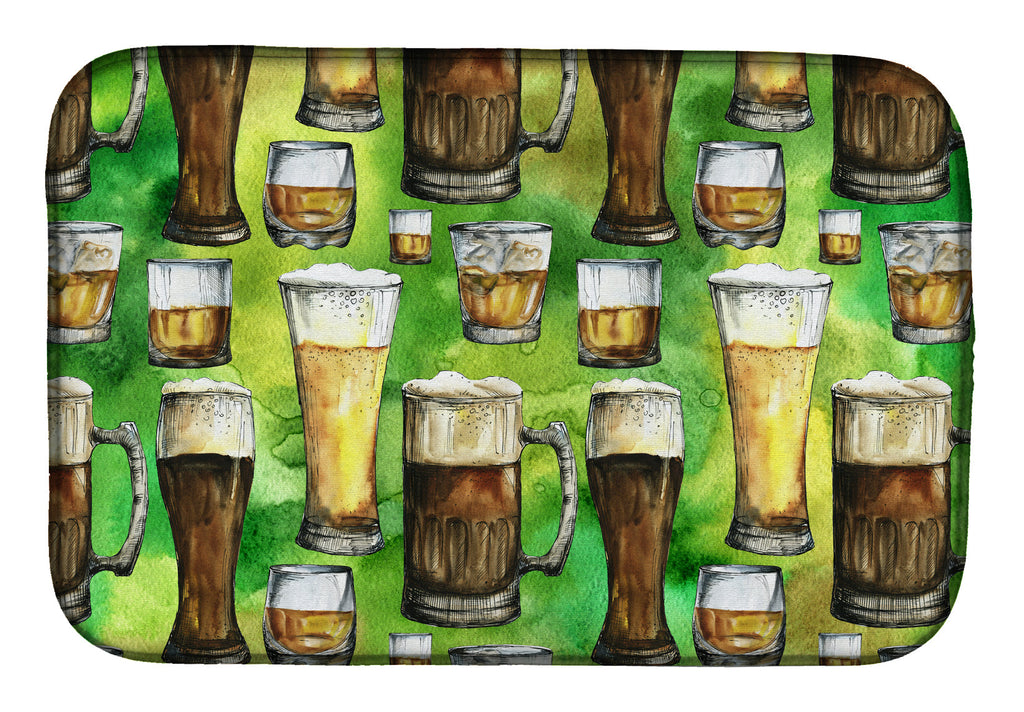 Irish Beers Dish Drying Mat Absorbent Dish Drying Mat Pad for Kitchen Counter Dish Drainer Mat for Countertop, 14 x 21", Multicolor