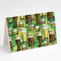 Irish Beers Greeting Cards Pack of 8 Blank Cards with Envelopes Whimsical A7 Size 5x7