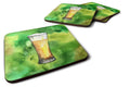 Irish Beer Tall Foam Coasters Set of 4 Cup Coasters for Indoor Outdoor, Tabletop Protection, Anti Slip, Mouse pad Material