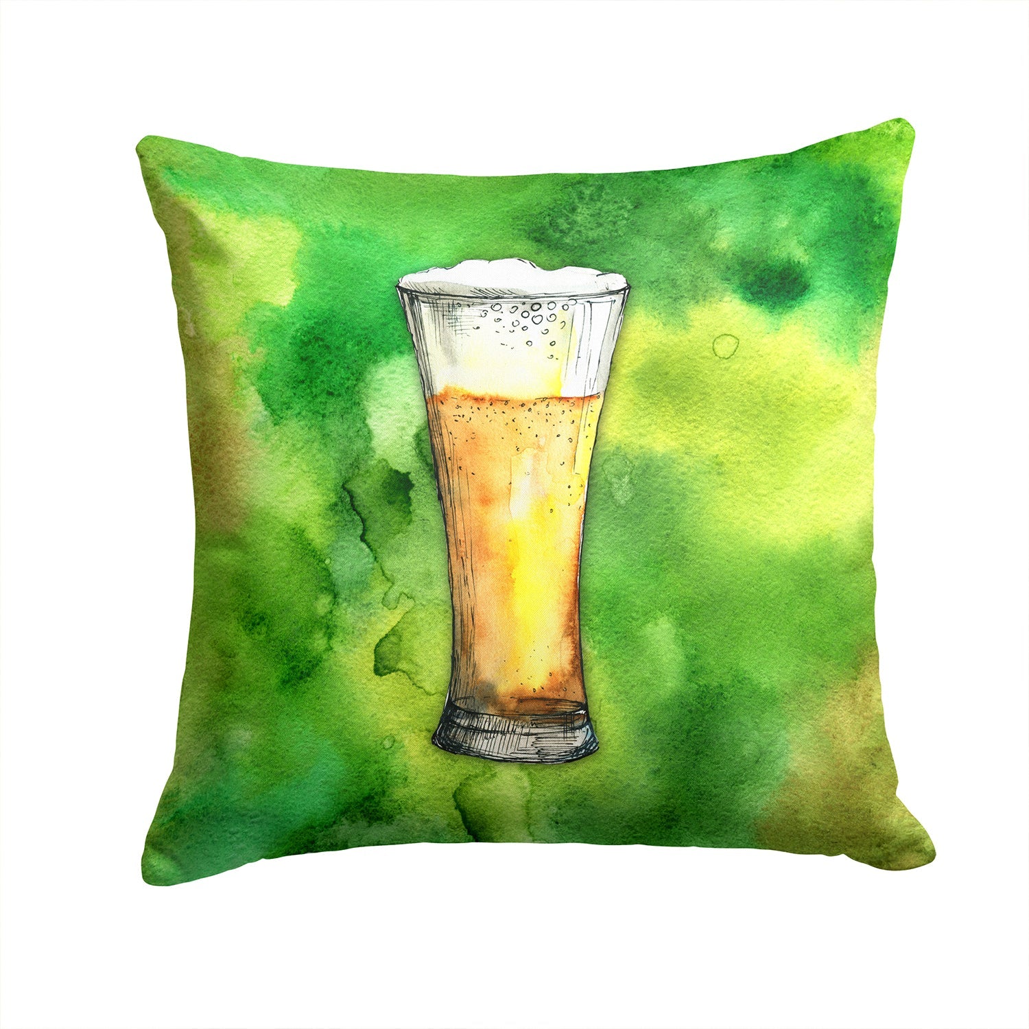 Irish Beer Tall Decorative Throw Pillow 14x14 Indoor Outdoor Accent Cushion, Fabric Cover with Insert for Sofa, Bed, Porch & Living Room