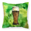 Irish Beer Dark Decorative Throw Pillow 14x14 Indoor Outdoor Accent Cushion, Fabric Cover with Insert for Sofa, Bed, Porch & Living Room