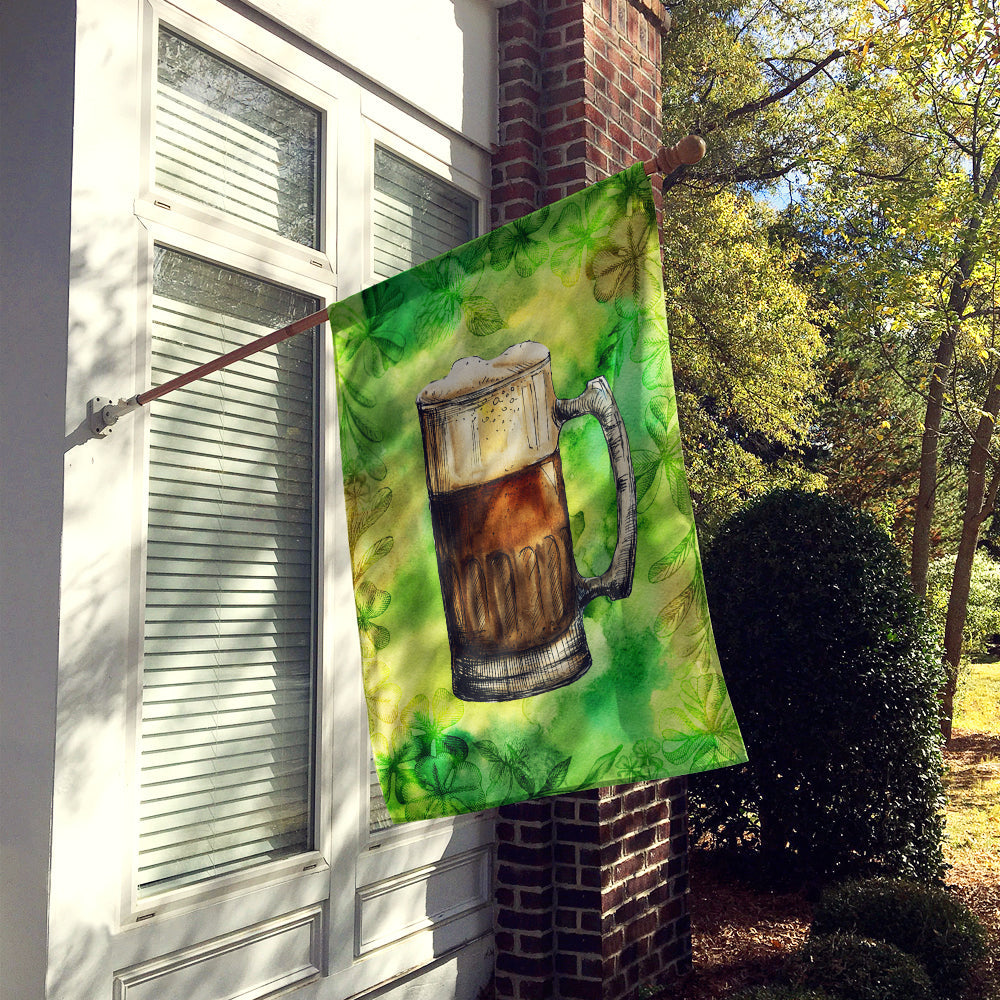 Irish Beer Mug House Flag 28x40 Porch Sleeve Pole Decorative Outside Yard Banner Artwork Wall Hanging, Polyester