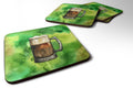 Irish Beer Mug Foam Coasters Set of 4 Cup Coasters for Indoor Outdoor, Tabletop Protection, Anti Slip, Mouse pad Material