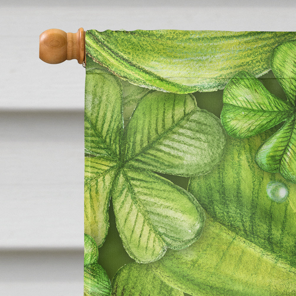 Shamrocks and Lady bugs House Flag 28x40 Porch Sleeve Pole Decorative Outside Yard Banner Artwork Wall Hanging, Polyester