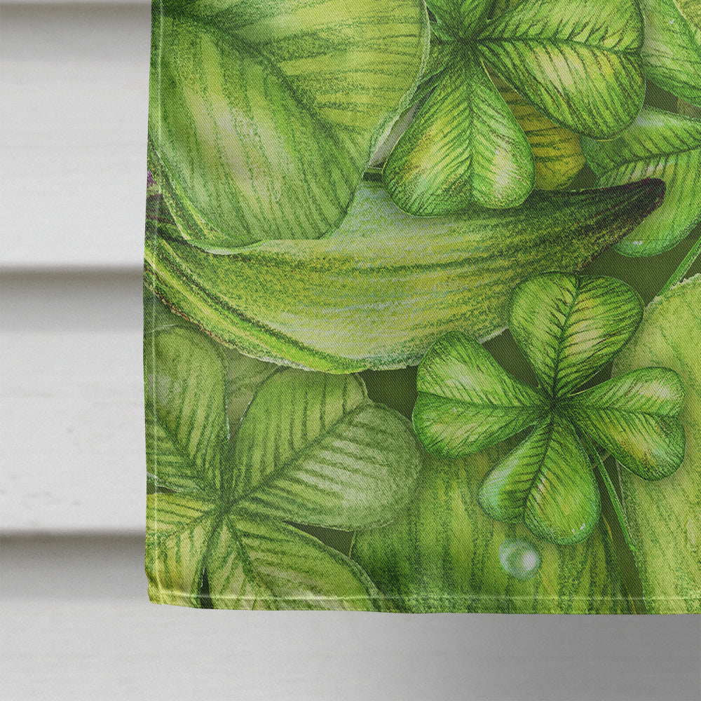Shamrocks and Lady bugs House Flag 28x40 Porch Sleeve Pole Decorative Outside Yard Banner Artwork Wall Hanging, Polyester