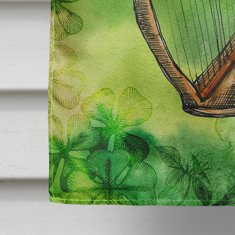 Irish Harp House Flag 28x40 Porch Sleeve Pole Decorative Outside Yard Banner Artwork Wall Hanging, Polyester