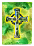 Irish Celtic Cross House Flag 28x40 Porch Sleeve Pole Decorative Outside Yard Banner Artwork Wall Hanging, Polyester