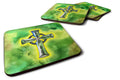 Irish Celtic Cross Foam Coasters Set of 4 Cup Coasters for Indoor Outdoor, Tabletop Protection, Anti Slip, Mouse pad Material