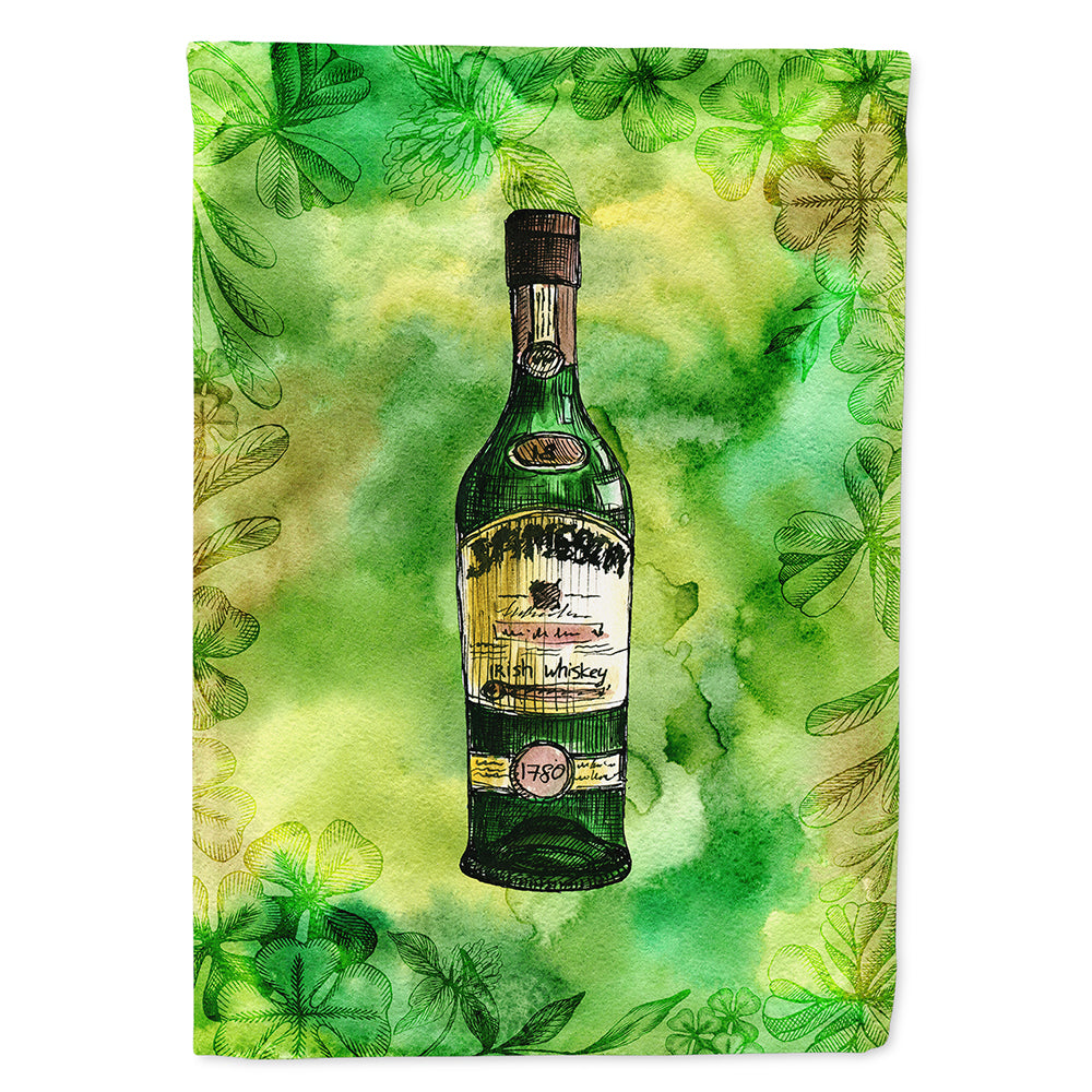 Irish Whiskey Bottle House Flag 28x40 Porch Sleeve Pole Decorative Outside Yard Banner Artwork Wall Hanging, Polyester