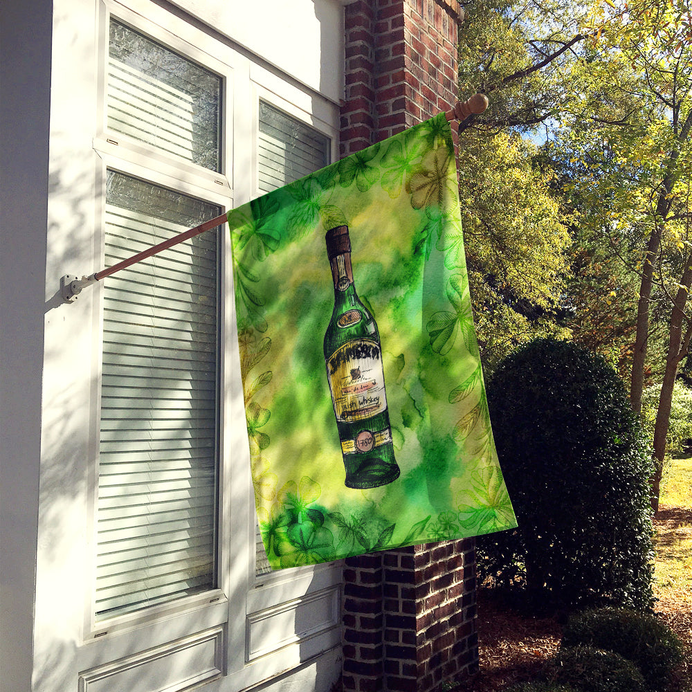 Irish Whiskey Bottle House Flag 28x40 Porch Sleeve Pole Decorative Outside Yard Banner Artwork Wall Hanging, Polyester