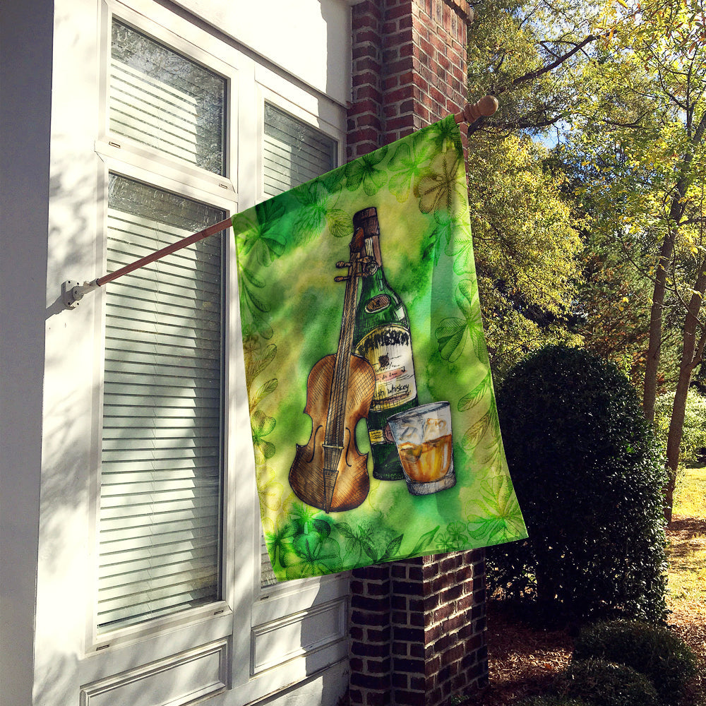 Irish Whiskey and Music House Flag 28x40 Porch Sleeve Pole Decorative Outside Yard Banner Artwork Wall Hanging, Polyester