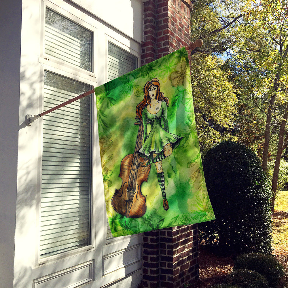 Irish Dance House Flag 28x40 Porch Sleeve Pole Decorative Outside Yard Banner Artwork Wall Hanging, Polyester