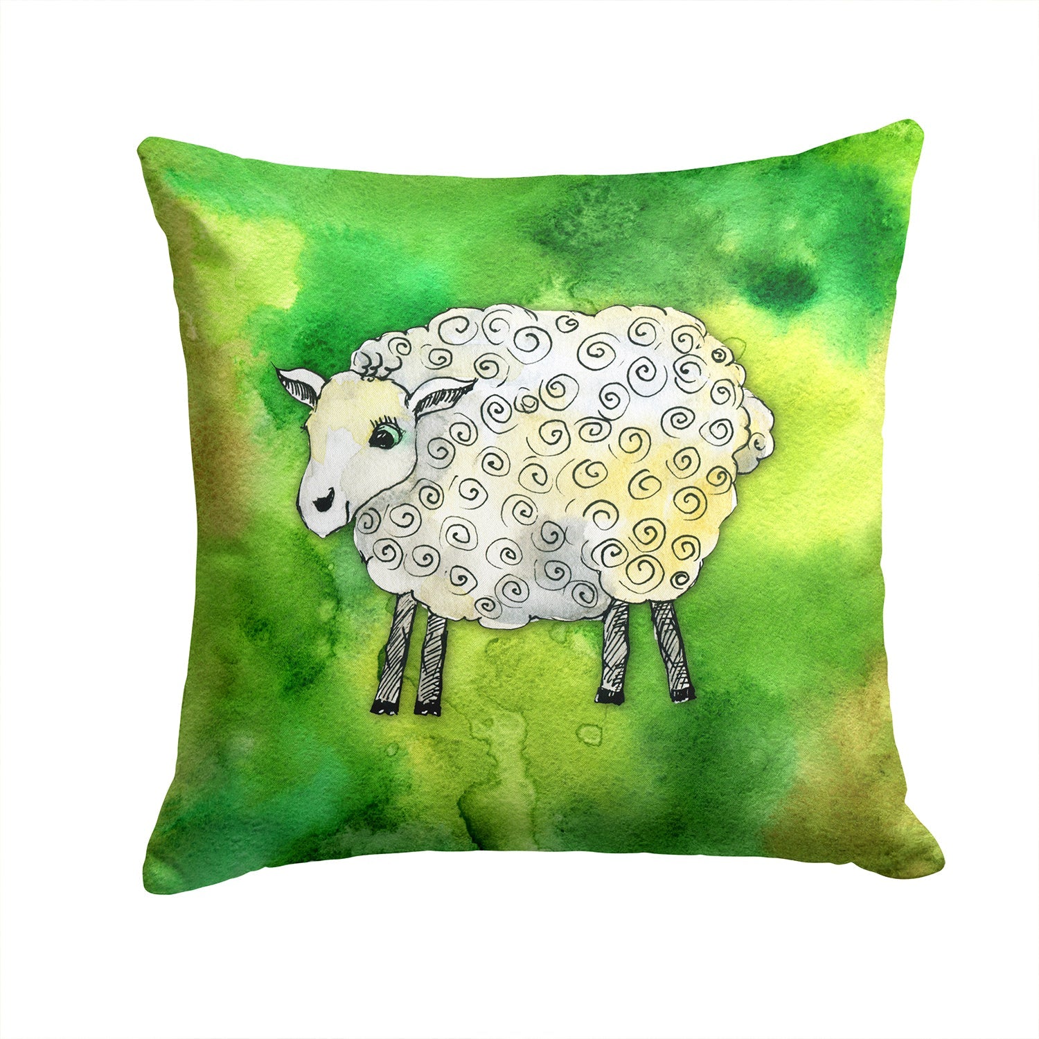 Irish Sheep Decorative Throw Pillow 14x14 Indoor Outdoor Accent Cushion, Fabric Cover with Insert for Sofa, Bed, Porch & Living Room