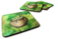 Irish Pot of Gold Foam Coasters Set of 4 Cup Coasters for Indoor Outdoor, Tabletop Protection, Anti Slip, Mouse pad Material