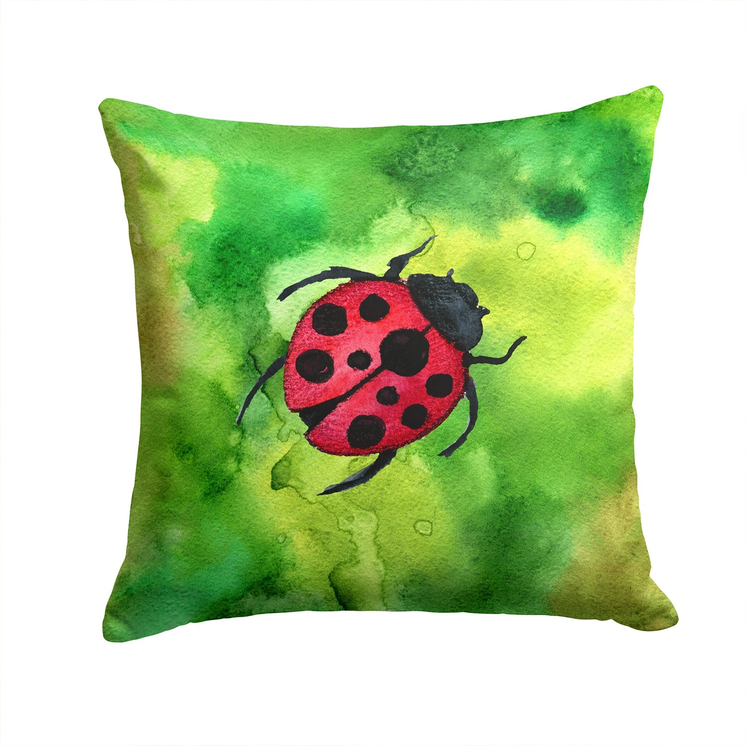 Irish Lady Bug Decorative Throw Pillow 14x14 Indoor Outdoor Accent Cushion, Fabric Cover with Insert for Sofa, Bed, Porch & Living Room