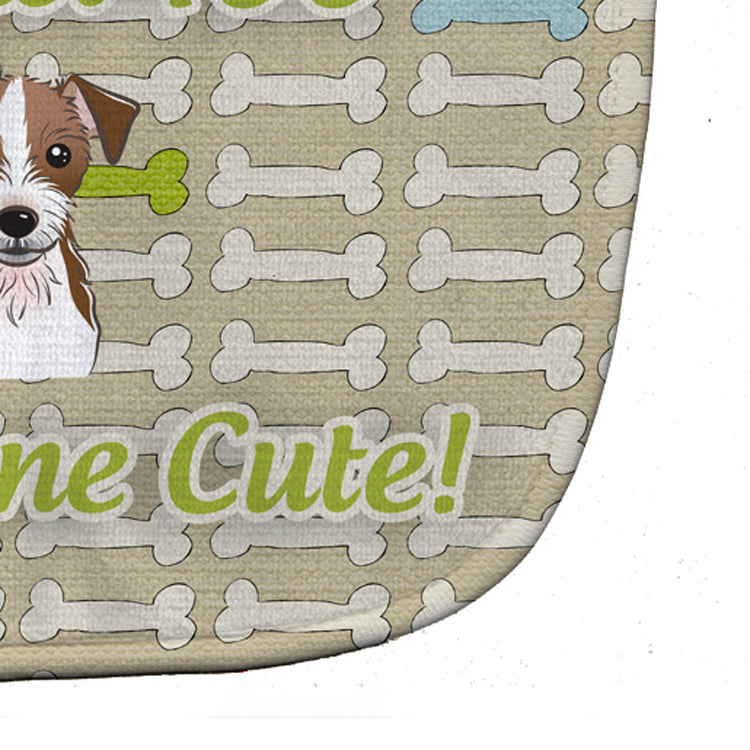 Too Cute Jack Russell Terrier Baby Bib Easy-Clean Baby Bib Baby Feeding Accessory Baby Mealtime Essential, 10 x 13, Multicolor