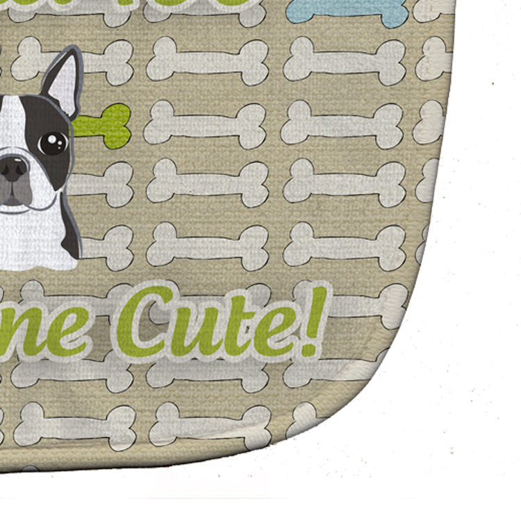 Too Cute Boston Terrier Baby Bib Easy-Clean Baby Bib Baby Feeding Accessory Baby Mealtime Essential, 10 x 13, Multicolor