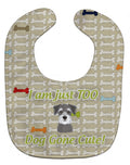 Too Cute Schnauzer Baby Bib Easy-Clean Baby Bib Baby Feeding Accessory Baby Mealtime Essential, 10 x 13, Multicolor