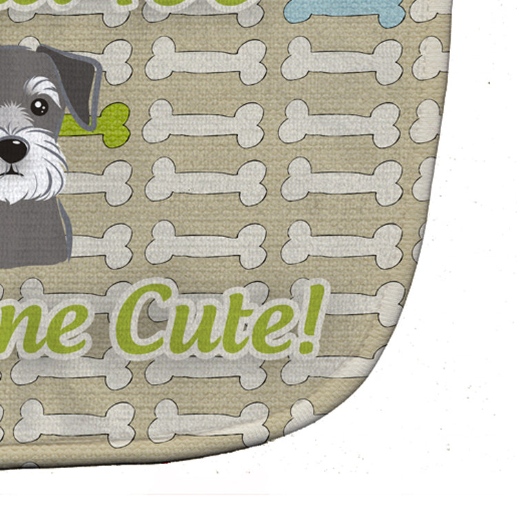 Too Cute Schnauzer Baby Bib Easy-Clean Baby Bib Baby Feeding Accessory Baby Mealtime Essential, 10 x 13, Multicolor