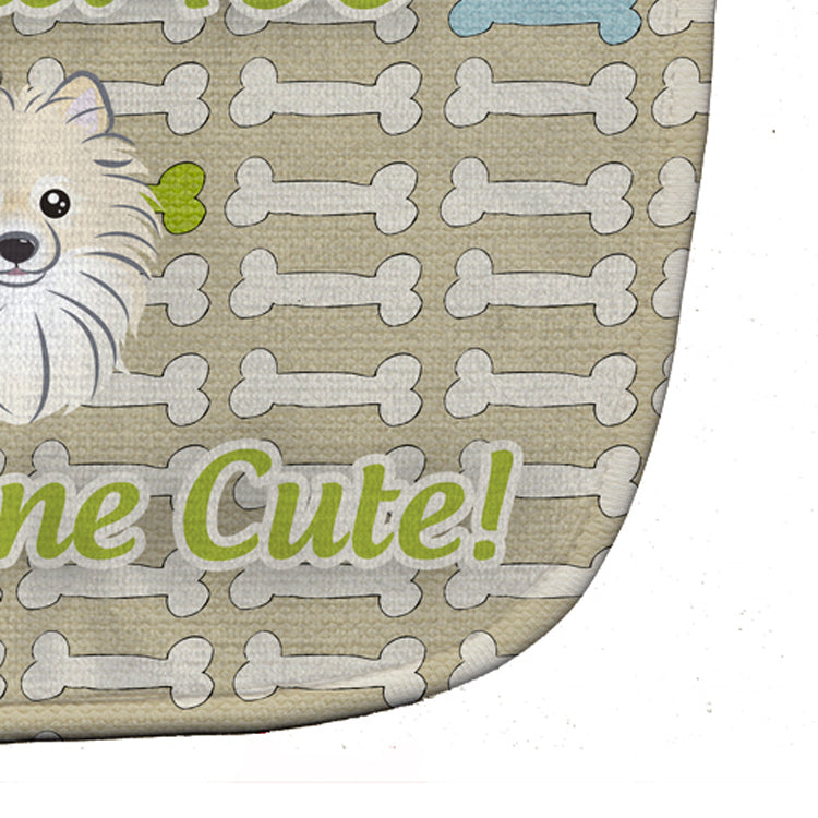 Too Cute Pomeranian Baby Bib Easy-Clean Baby Bib Baby Feeding Accessory Baby Mealtime Essential, 10 x 13, Multicolor
