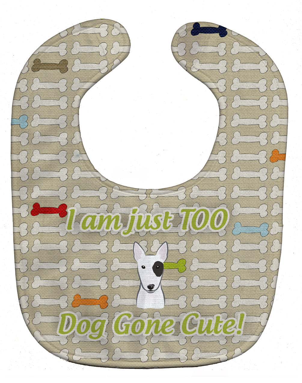 Too Cute Bull Terrier Baby Bib Easy-Clean Baby Bib Baby Feeding Accessory Baby Mealtime Essential, 10 x 13, Multicolor