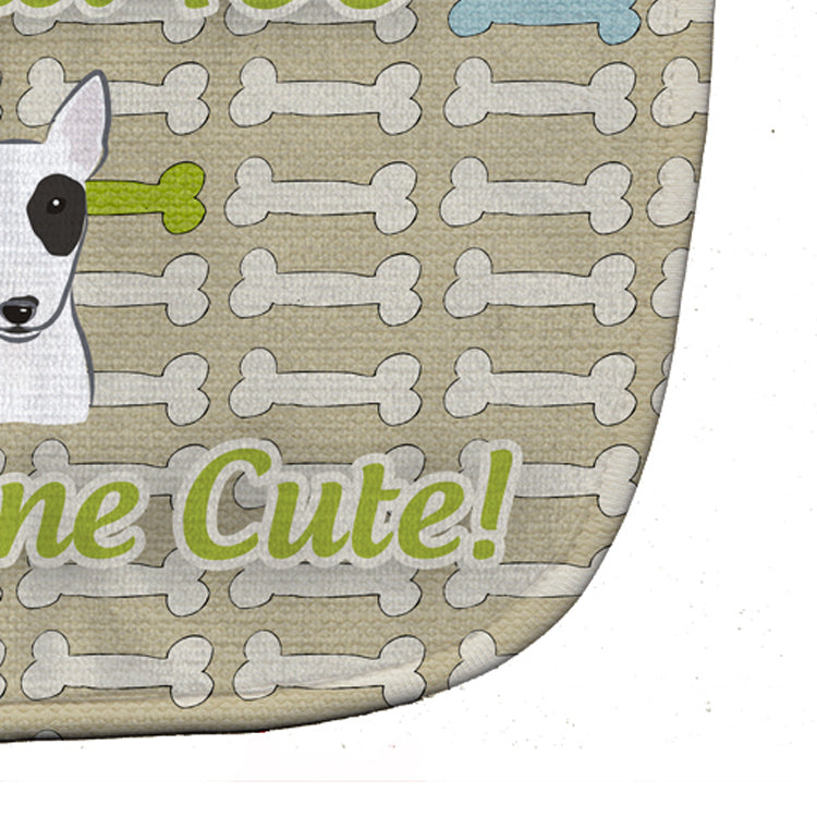 Too Cute Bull Terrier Baby Bib Easy-Clean Baby Bib Baby Feeding Accessory Baby Mealtime Essential, 10 x 13, Multicolor