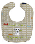 Too Cute Dalmatian Baby Bib Easy-Clean Baby Bib Baby Feeding Accessory Baby Mealtime Essential, 10 x 13, Multicolor