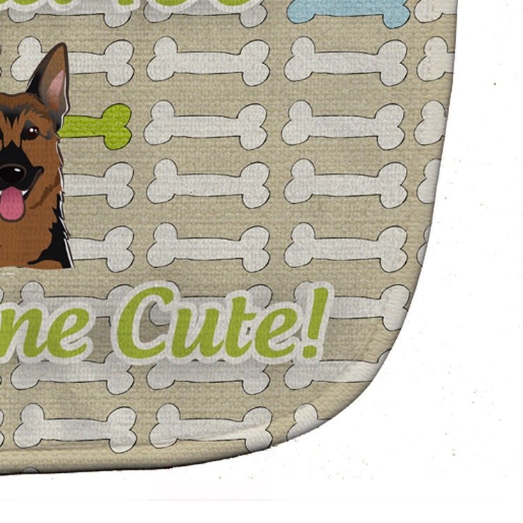Too Cute German Shepherd Baby Bib Easy-Clean Baby Bib Baby Feeding Accessory Baby Mealtime Essential, 10 x 13, Multicolor