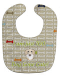 Too Cute Longhair Creme Dachshund Baby Bib Easy-Clean Baby Bib Baby Feeding Accessory Baby Mealtime Essential, 10 x 13, Multicolor