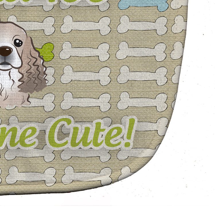 Too Cute Cocker Spaniel Baby Bib Easy-Clean Baby Bib Baby Feeding Accessory Baby Mealtime Essential, 10 x 13, Multicolor