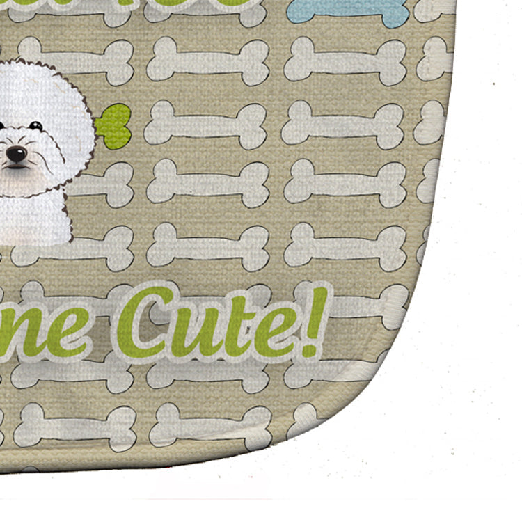 Too Cute Bichon Frise Baby Bib Easy-Clean Baby Bib Baby Feeding Accessory Baby Mealtime Essential, 10 x 13, Multicolor