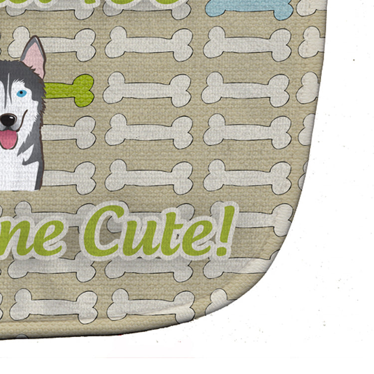 Too Cute Alaskan Malamute Baby Bib Easy-Clean Baby Bib Baby Feeding Accessory Baby Mealtime Essential, 10 x 13, Multicolor