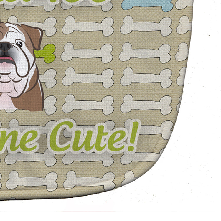 Too Cute English Bulldog  Baby Bib Easy-Clean Baby Bib Baby Feeding Accessory Baby Mealtime Essential, 10 x 13, Multicolor