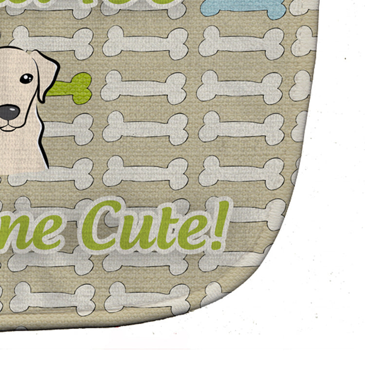 Too Cute Yellow Labrador Baby Bib Easy-Clean Baby Bib Baby Feeding Accessory Baby Mealtime Essential, 10 x 13, Multicolor