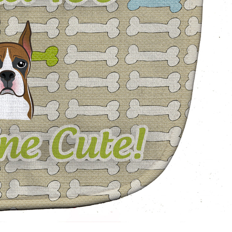 Too Cute Boxer Baby Bib Easy-Clean Baby Bib Baby Feeding Accessory Baby Mealtime Essential, 10 x 13, Multicolor