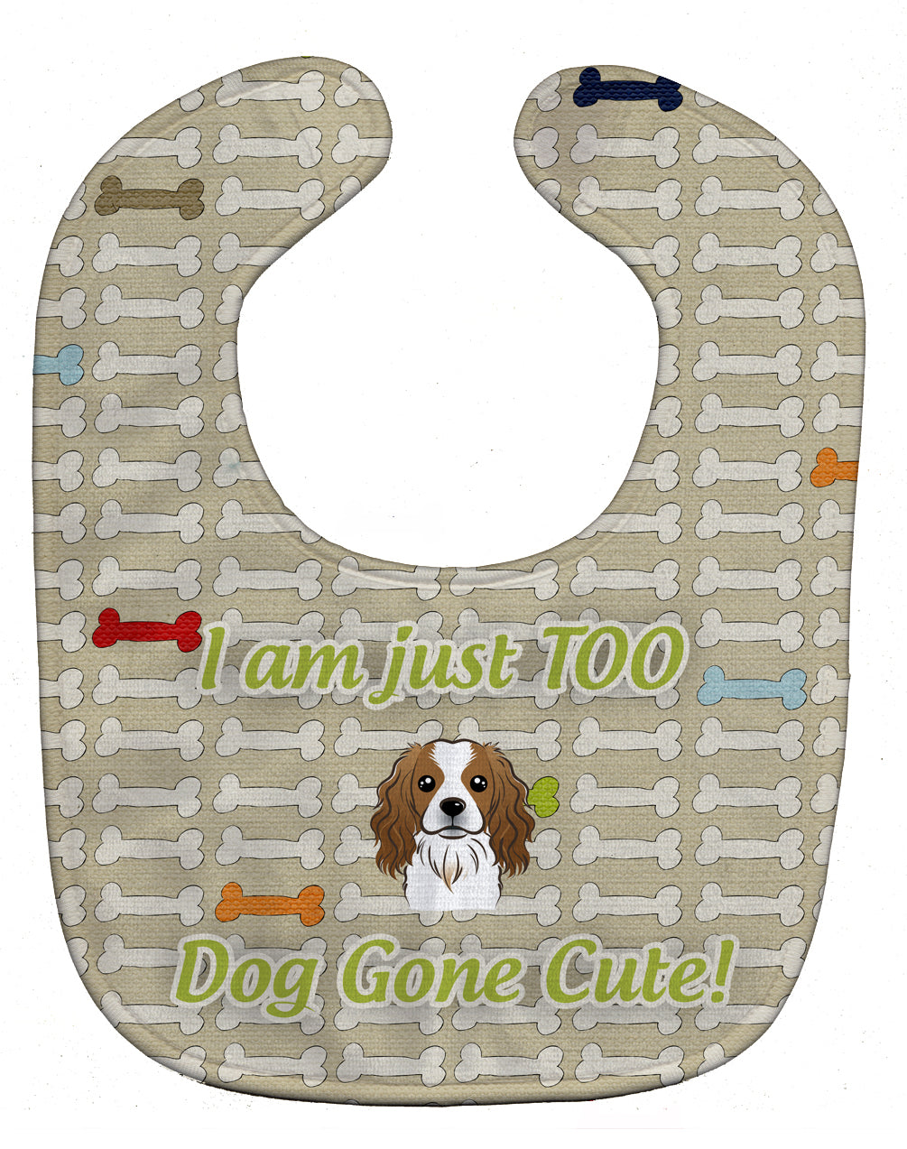 Too Cute Cavalier Spaniel Baby Bib Easy-Clean Baby Bib Baby Feeding Accessory Baby Mealtime Essential, 10 x 13, Multicolor