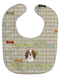 Too Cute Cavalier Spaniel Baby Bib Easy-Clean Baby Bib Baby Feeding Accessory Baby Mealtime Essential, 10 x 13, Multicolor