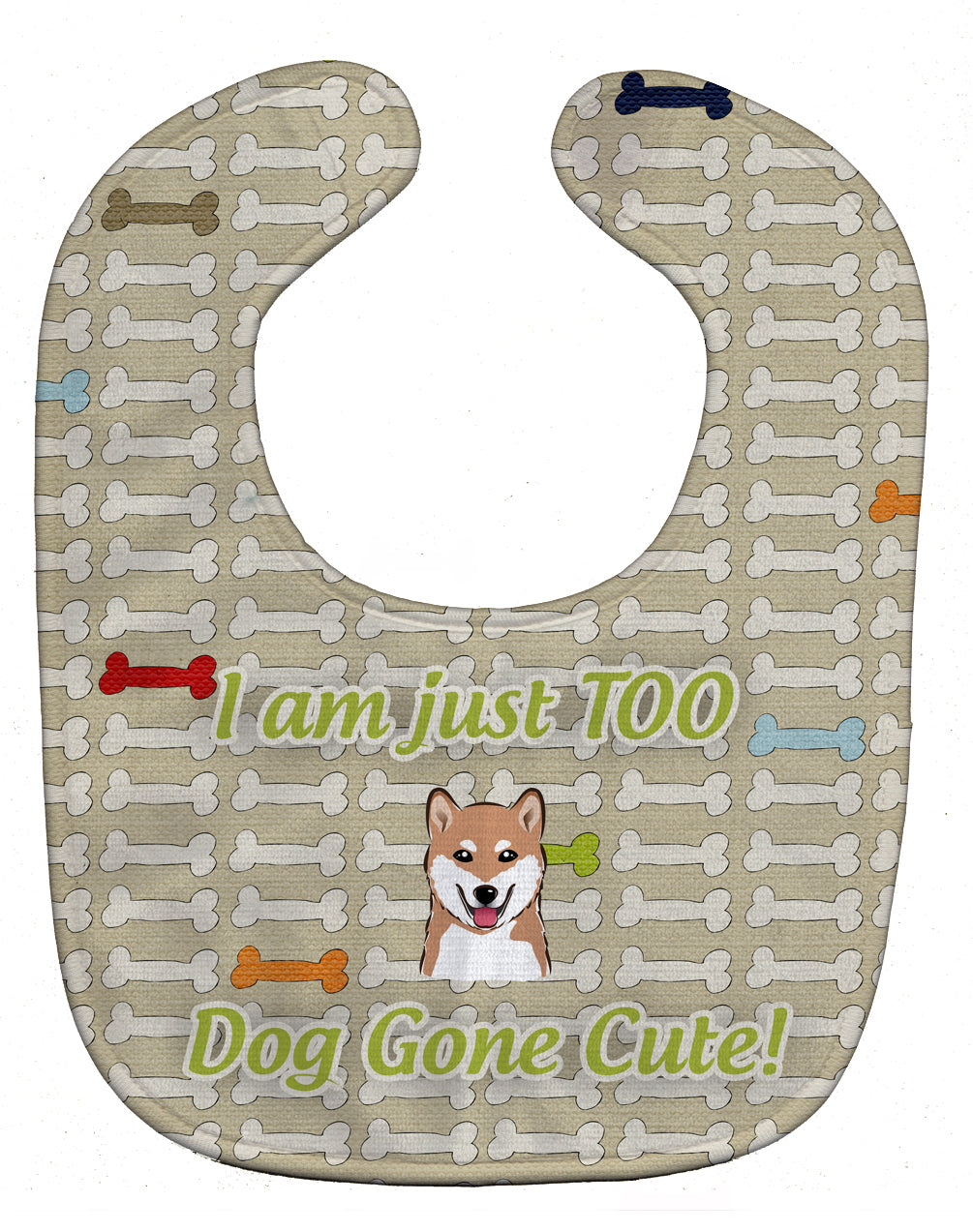 Too Cute Shiba Inu Baby Bib Easy-Clean Baby Bib Baby Feeding Accessory Baby Mealtime Essential, 10 x 13, Multicolor