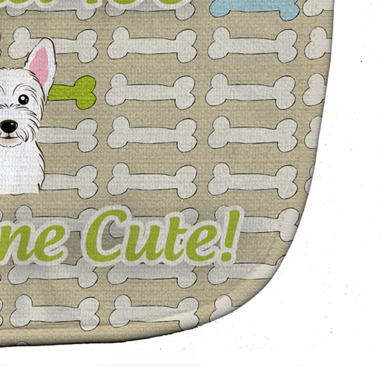 Too Cute Westie Baby Bib Easy-Clean Baby Bib Baby Feeding Accessory Baby Mealtime Essential, 10 x 13, Multicolor