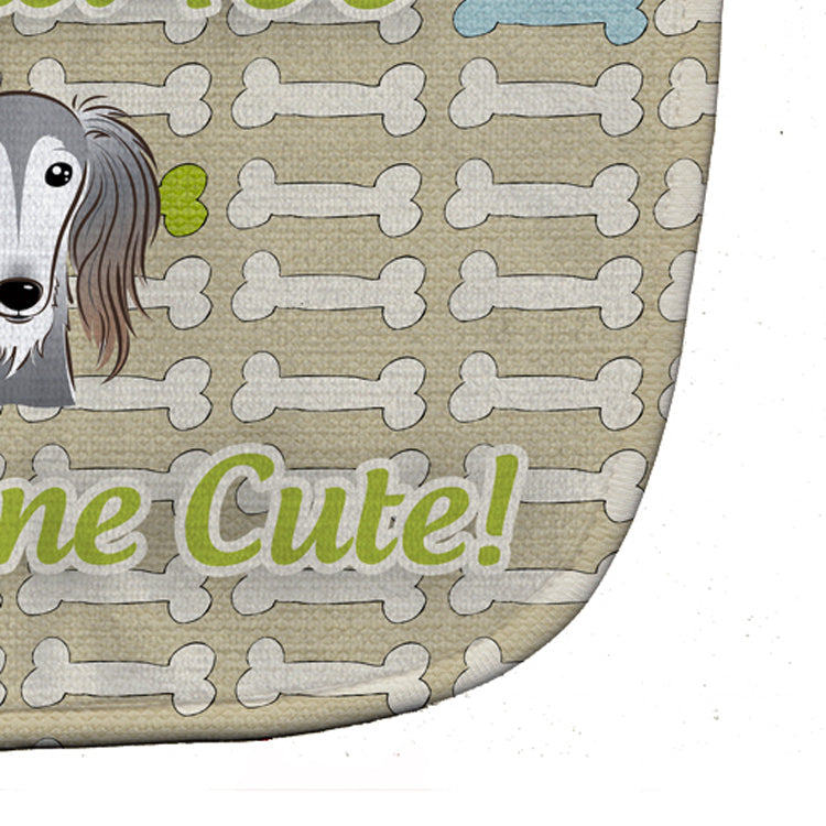 Too Cute Saluki Baby Bib Easy-Clean Baby Bib Baby Feeding Accessory Baby Mealtime Essential, 10 x 13, Multicolor