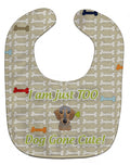 Too Cute Wirehaired Dachshund Baby Bib Easy-Clean Baby Bib Baby Feeding Accessory Baby Mealtime Essential, 10 x 13, Multicolor