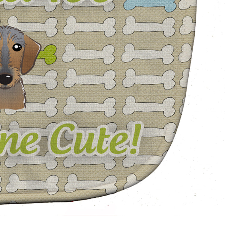 Too Cute Wirehaired Dachshund Baby Bib Easy-Clean Baby Bib Baby Feeding Accessory Baby Mealtime Essential, 10 x 13, Multicolor