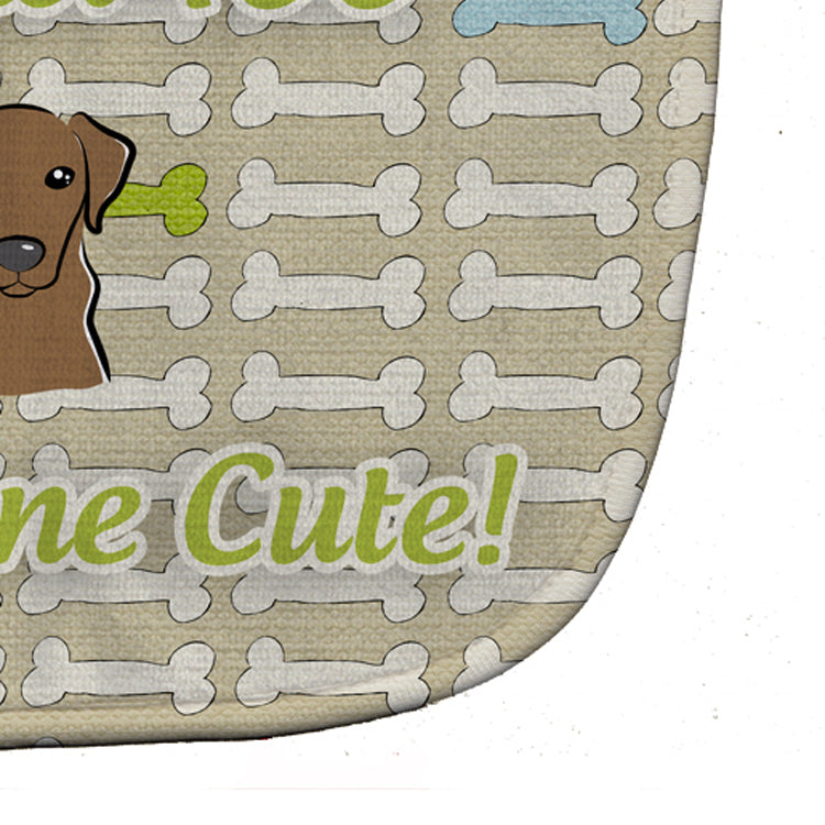Too Cute Chocolate Labrador Baby Bib Easy-Clean Baby Bib Baby Feeding Accessory Baby Mealtime Essential, 10 x 13, Multicolor